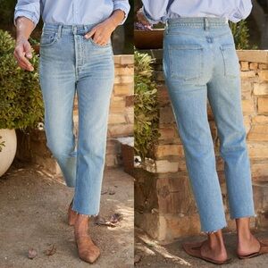 Frank & Eileen Monaghan High Waisted Raw Hem Jeans 27